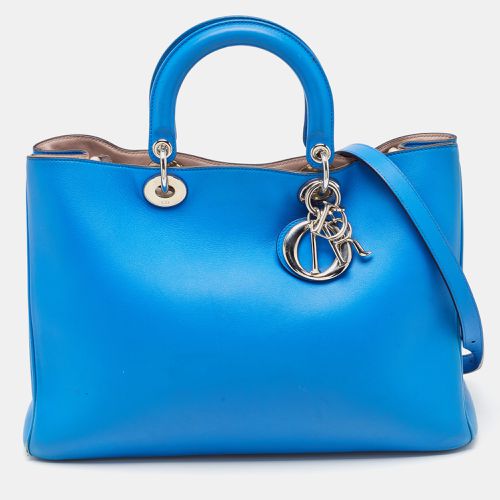 Dior Blue Leather Large Diorissimo Shopper Tote - Dior - Modalova