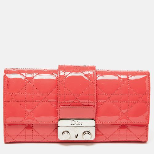 Dior Orange Cannage Patent Leather Miss Dior Promenade Wallet - Dior - Modalova