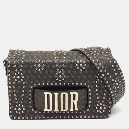 Dior Green/Black Studded Leather Medium Dio(r)evolution J'Adior Chain Bag - Dior - Modalova