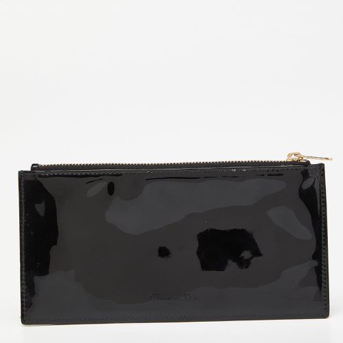 Dior Black Patent Leather Zip Pouch - Dior - Modalova