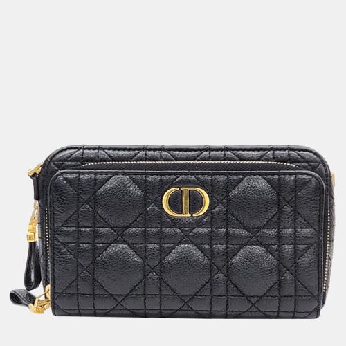 Christian Cannage Leather Caro Double Pouch Bag - Dior - Modalova