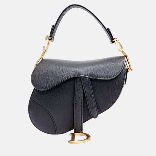 Christian Dior Black Leather Mini Saddle Bag - Dior - Modalova