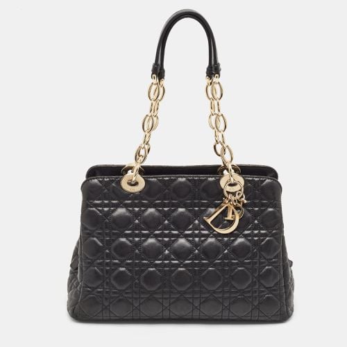 Dior Black Cannage Leather Soft Lady Dior Satchel - Dior - Modalova