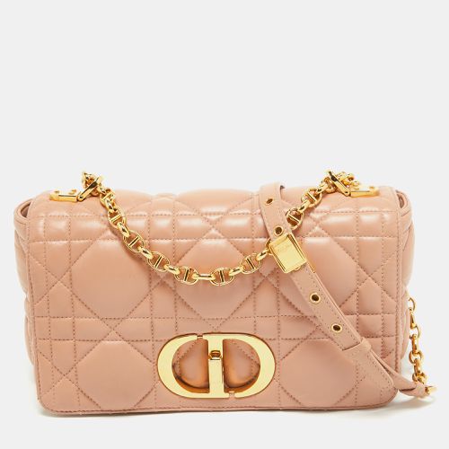 Dior Beige Cannage Leather Medium Caro Shoulder Bag - Dior - Modalova