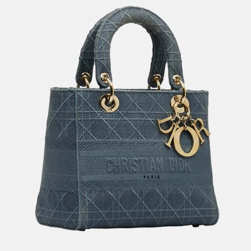 CHRISTIAN DIOR Grey Medium Cannage Lady D-Lite Bag - Dior - Modalova