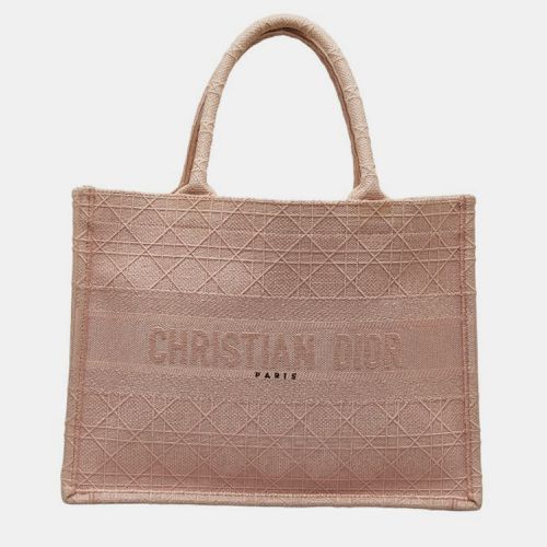 Light Cannage Embroidered Canvas Book Tote - Dior - Modalova