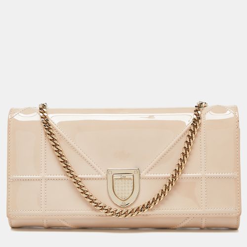 Dior Beige Patent Leather Diorama Wallet on Chain - Dior - Modalova