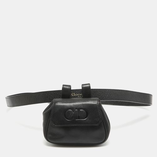 Dior Black Leather CD Logo Mini Belt Bag - Dior - Modalova