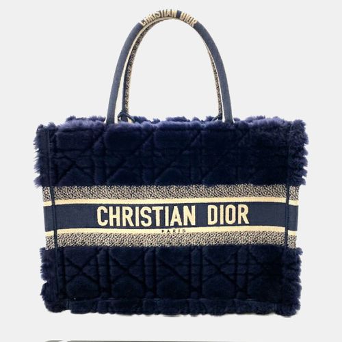 Dior Blue Shearling Medium Book Tote Bag - Dior - Modalova