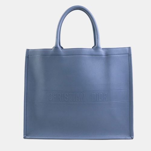 Dior Blue Leather Large Book Tote Bag - Dior - Modalova