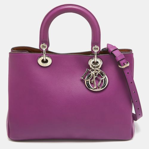 Dior Purple Leather Medium Diorissimo Shopper Tote - Dior - Modalova