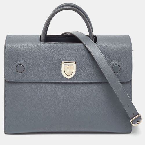 Dior Grey Leather Large Diorever Top Handle Bag - Dior - Modalova