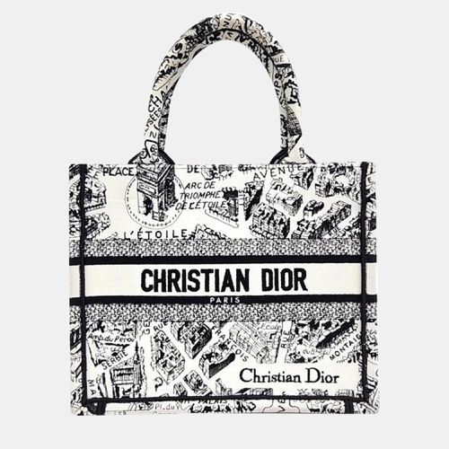 Christian Dior White Canvas Book Tote Bag - Dior - Modalova