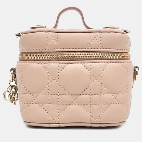 Dior Beige Cannage Leather Micro Vanity Shoulder Bag - Dior - Modalova