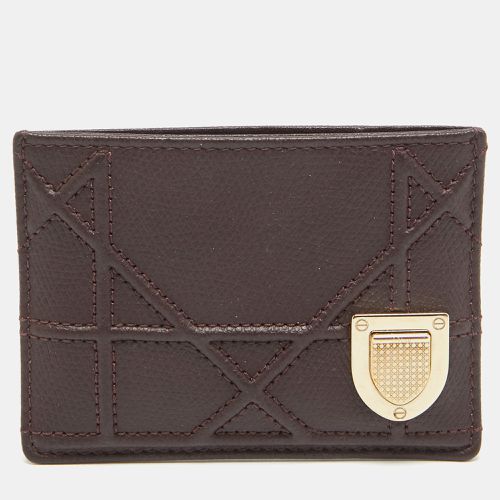 Dior Burgundy Leather Diorama Card Holder - Dior - Modalova