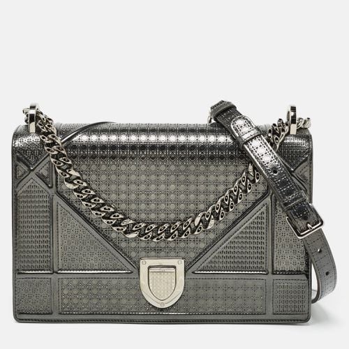 Dior Grey Patent Leather Medium Diorama Shoulder Bag - Dior - Modalova