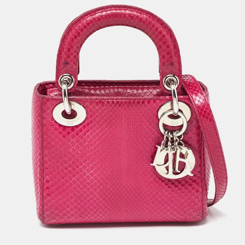 Dior Pink Python Mini Lady Dior Tote - Dior - Modalova