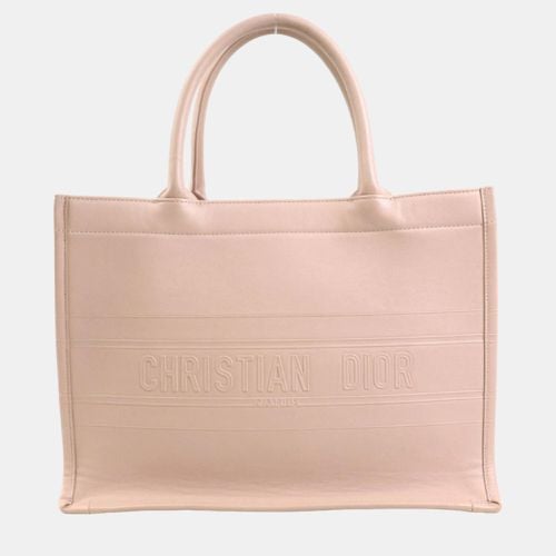 Dior Pink Leather Embossed Book Tote Bag - Dior - Modalova