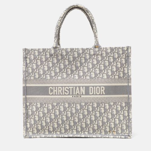 Dior Grey Oblique Canvas Large Book Tote - Dior - Modalova