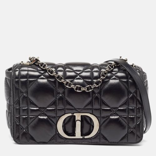 Dior Black Cannage Leather Medium Caro Shoulder Bag - Dior - Modalova