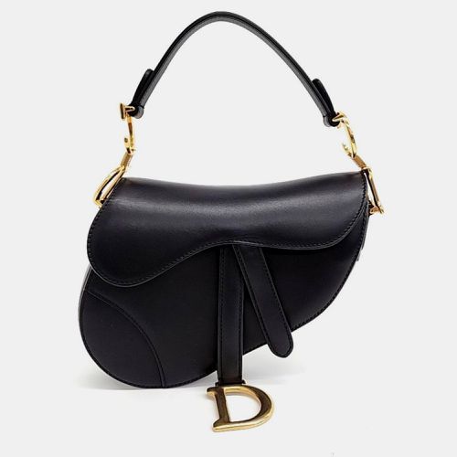 Dior Black Leather Mini Saddle Bag - Dior - Modalova