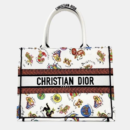 Dior White/Multicolor Canvas Book Tote Bag - Dior - Modalova