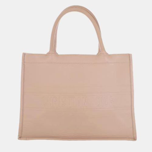 Book Tote Medium Nude Leather Top Handle Bag - Dior - Modalova