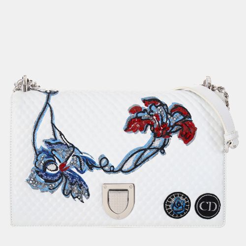 Dior White Leather Embellished Diorama Flap Bag - Dior - Modalova