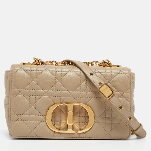 Dior Light Beige Cannage Leather Small Caro Shoulder Bag - Dior - Modalova