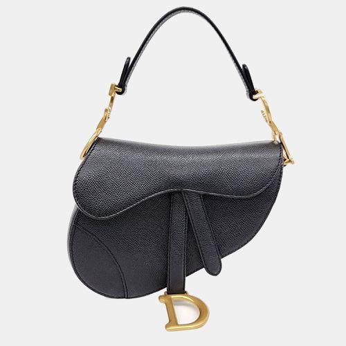 Dior Black Leather Mini Saddle Bag - Dior - Modalova