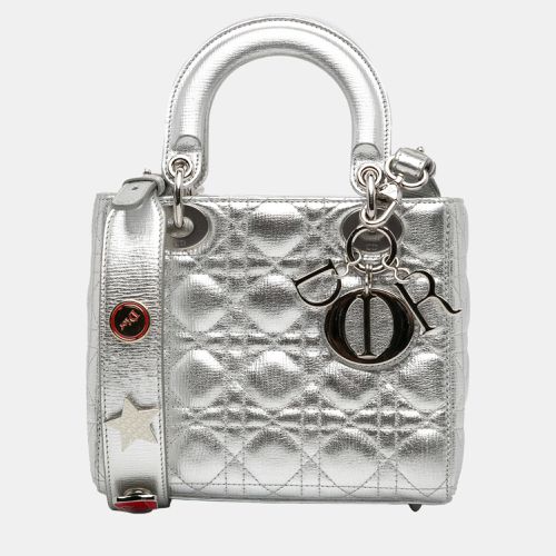 Dior Silver Small Calfskin Cannage My ABCDior Lady Dior - Dior - Modalova