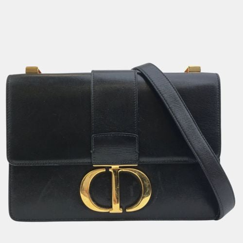 Dior Black Leather 30 Montaigne Shoulder Bag - Dior - Modalova