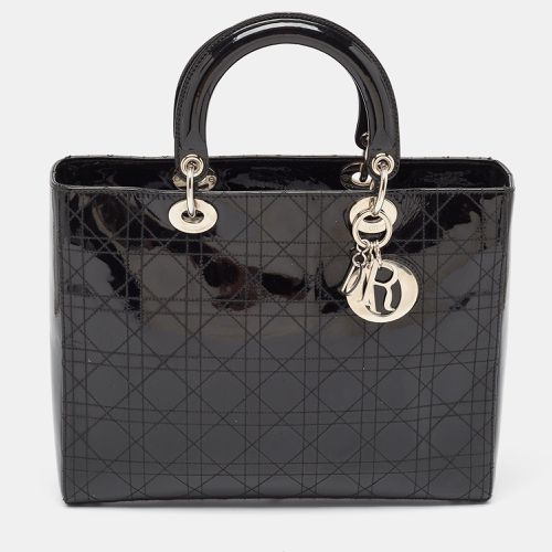 Cannage Patent Leather Large Lady Tote - Dior - Modalova