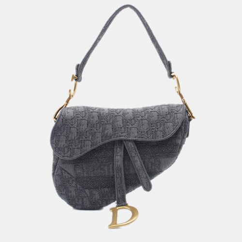 Dior Classic Oblique Canvas Embroidered Saddle Bag - Dior - Modalova