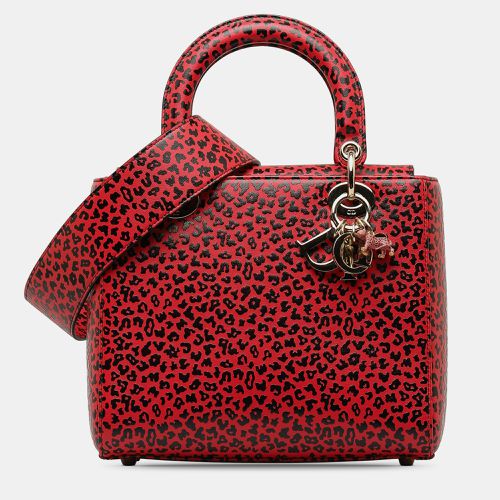 Dior Medium Leather Leopard Print Lady Dior - Dior - Modalova