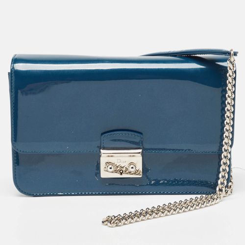 Dior Dark Blue Patent Leather Miss Dior Promenade Wallet on Chain - Dior - Modalova