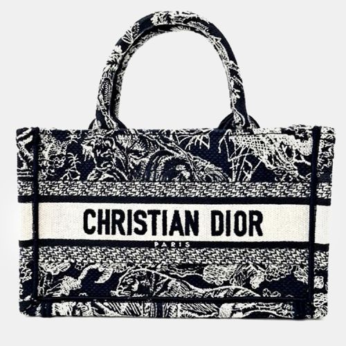 Dior Navy Blue Canvas Mini Book Tote Bag - Dior - Modalova