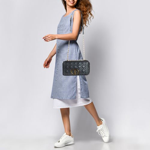 Cannage Leather Medium Caro Shoulder Bag - Dior - Modalova