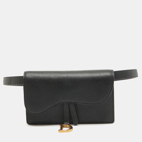 Dior Black Leather Saddle Belt Pouch - Dior - Modalova