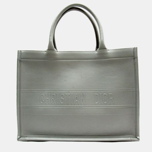 Dior Grey Leather Small Book Tote Tote Bag - Dior - Modalova