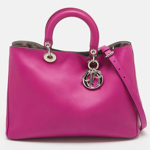 Dior Fuchsia Leather Large Diorissimo Shopper Tote - Dior - Modalova