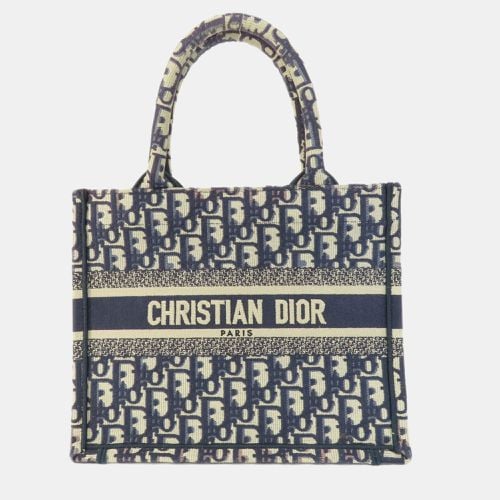 Dior Beige/Navy Blue Canvas Small Book Tote Bag - Dior - Modalova