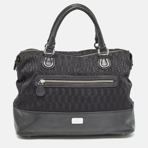 Dior Black Monogram Canvas and Leather Front Pocket Tote - Dior - Modalova