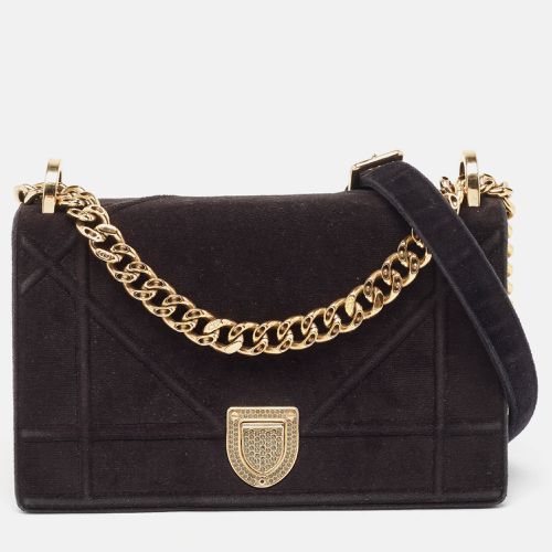 Dior Black Suede Small Diorama Crystals Shoulder Bag - Dior - Modalova