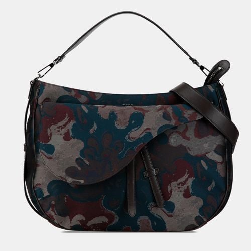 Peter Doig Denim Camouflage Soft Saddle Bag - Dior - Modalova