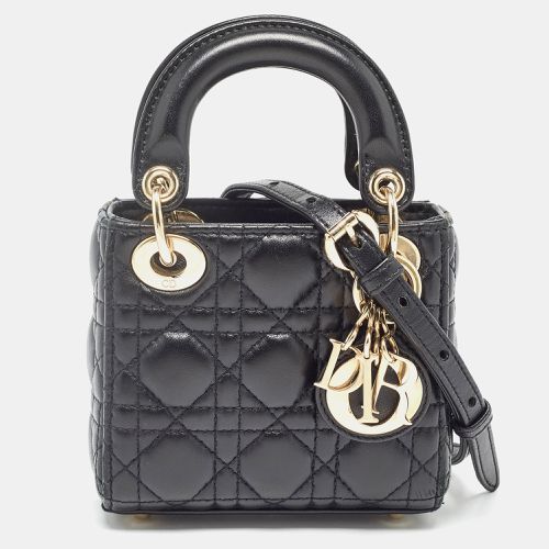 Dior Black Cannage Leather Micro Lady Dior Tote - Dior - Modalova