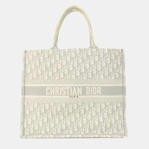 Dior Grey Oblique Embroidered Canvas Large Book Tote Tote bag - Dior - Modalova