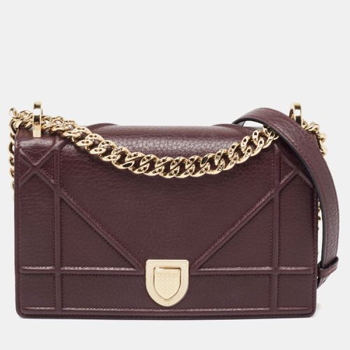 Dior Burgundy Leather Small Diorama Shoulder Bag - Dior - Modalova