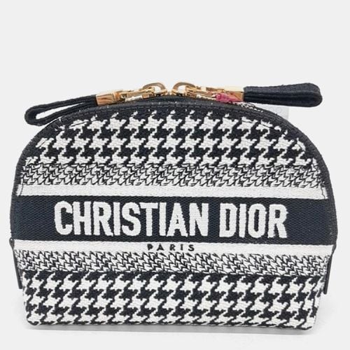 Christian Dior Black/White Canvas Caro Cosmetic Pouch - Dior - Modalova