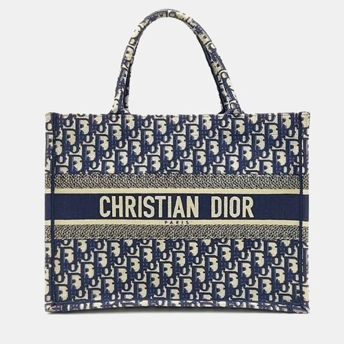 Christian Dior Blue Oblique Canvas Book Tote Bag - Dior - Modalova